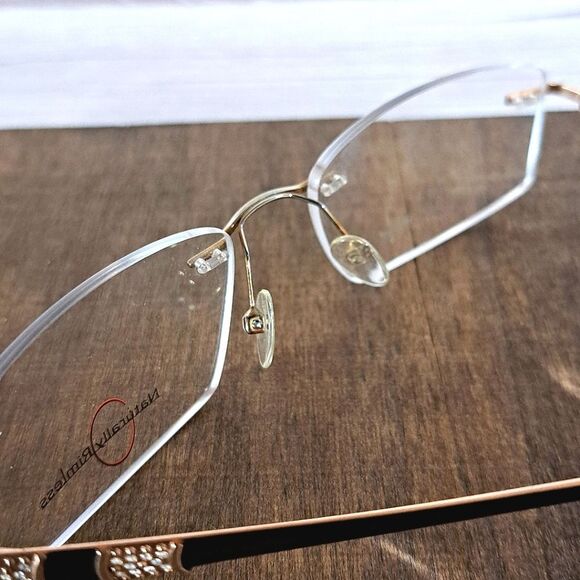 NEW Naturally Rimless STAINLESS STEEL, Eyeglass Frame, Trendy glasses 53-17-135 - Picture 5 of 5